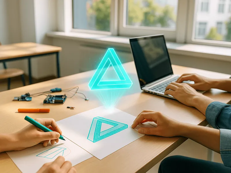 Alumnos trabajando con inteligencia artificial en el aula